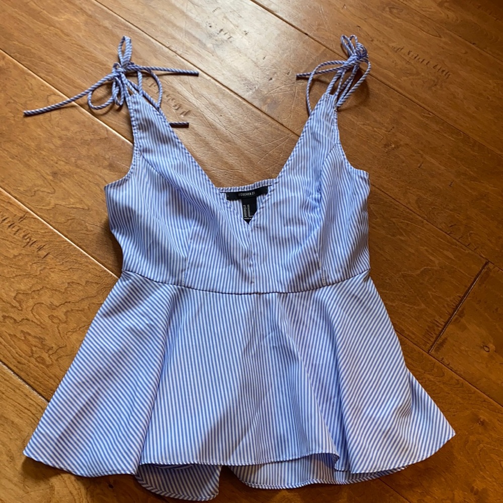 Blue stripped tank